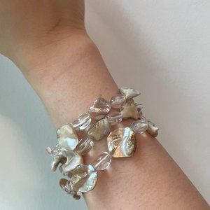 Aldos Resin Clear/Stone Stretch Bracelet Set